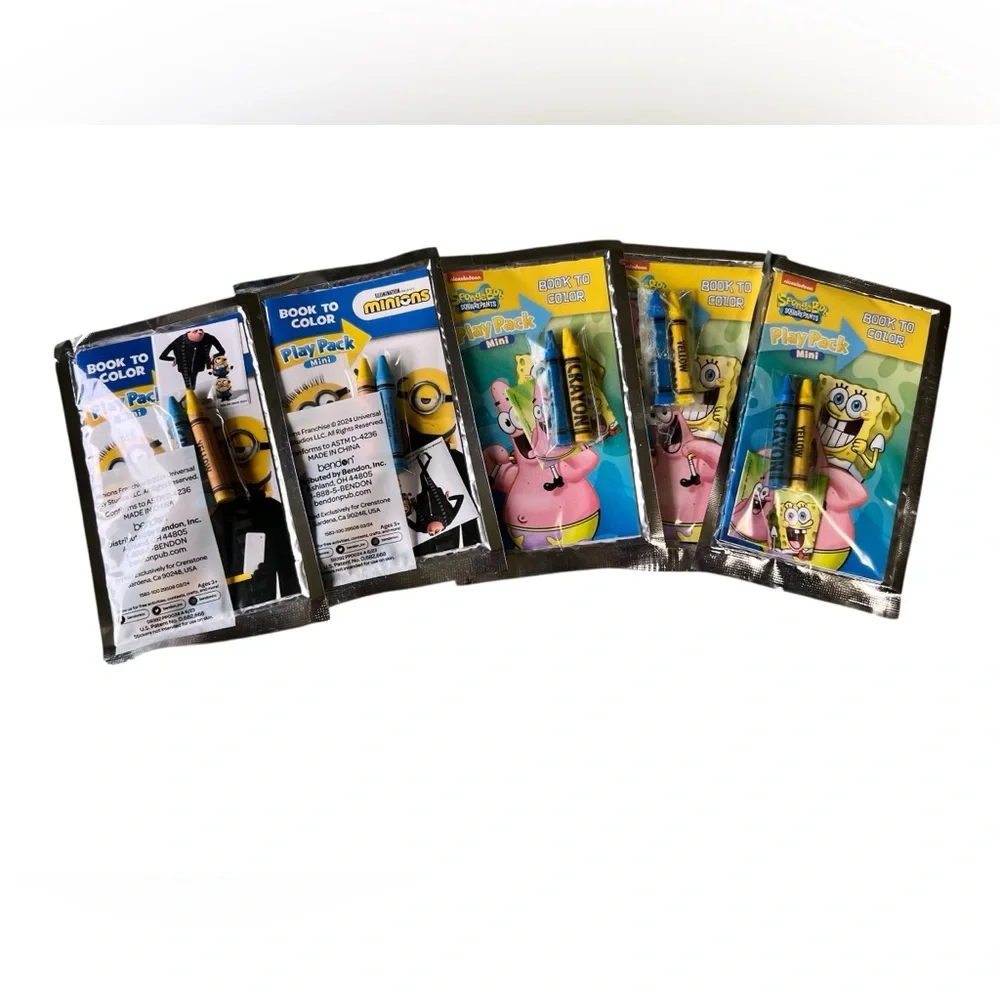 Minions & SpongeBob Mini Play Packs – Set of 5